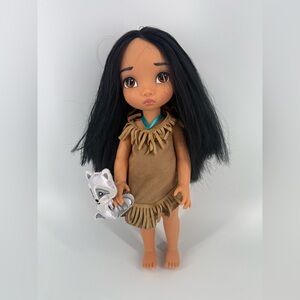 Disney Store Animators Collection Pocahontas Doll Toy 15 inch Meeko Raccoon EUC